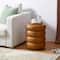 Glitzhome® 19.5" Coffee Brown Upholstered Storage Ottoman